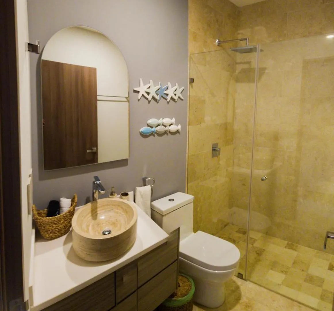 Seascape Apartment Near The Beach With A Sea-View Rooftop And Infinity Pool 툴룸 멕시코